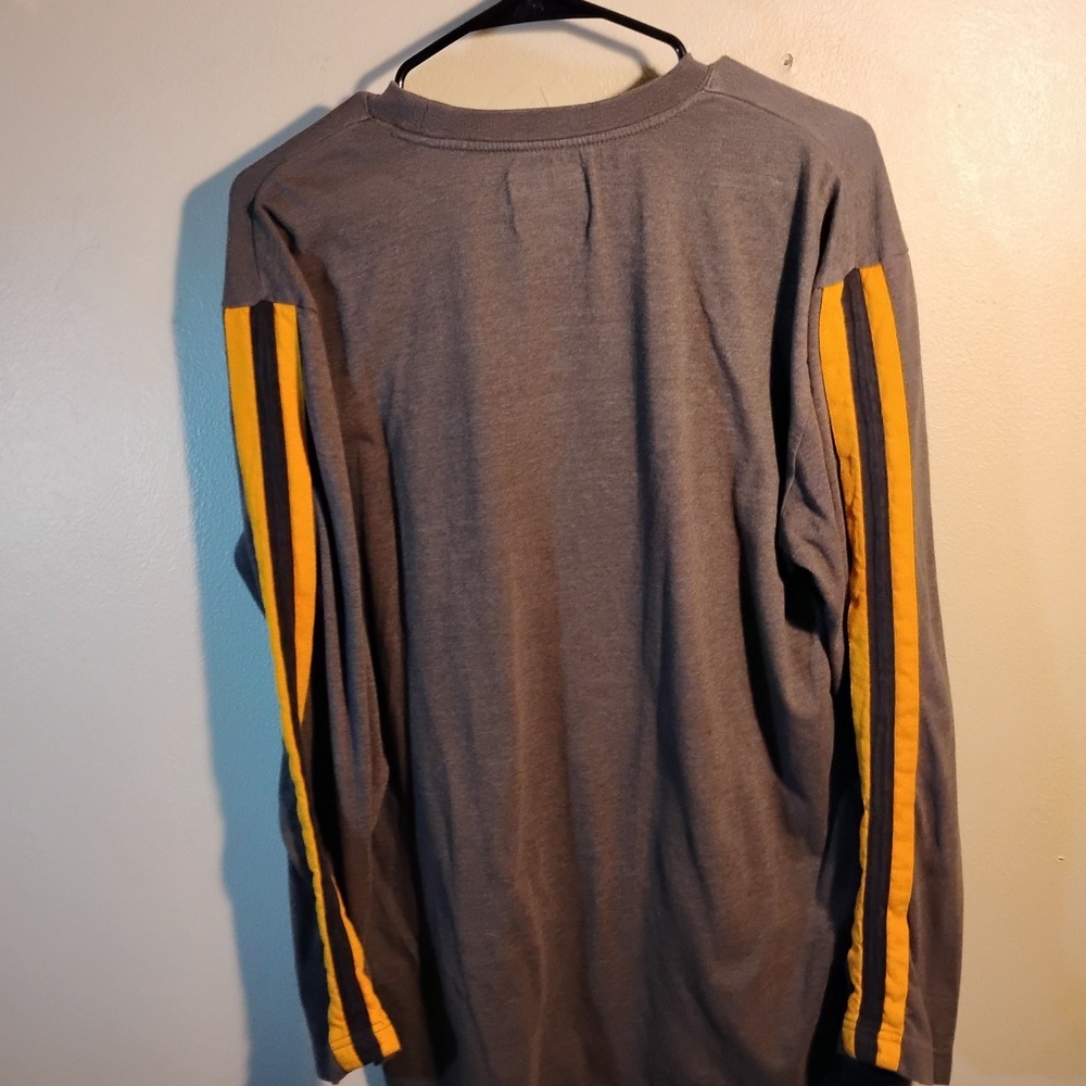 Pittsburgh Steelers NFL Apparel Long Sleeve Logo Sewn Stripe Sleeves Mens Large - Picture 13 of 16